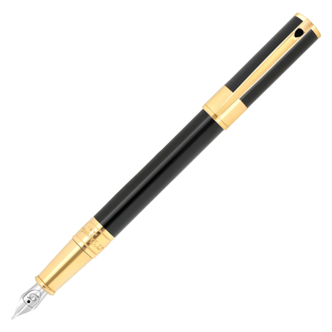 S. T. Dupont D-Initial Fountain Pen - Black GT