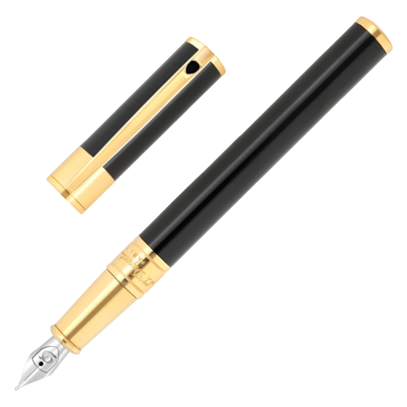 S. T. Dupont D-Initial Fountain Pen - Black GT