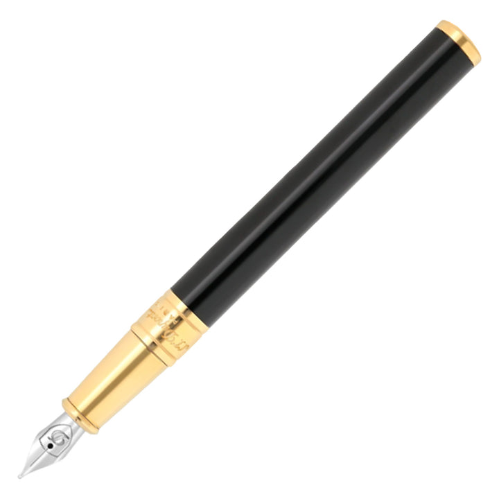 Shop ST Dupont Black D-Initial Fountain Pen | ST Dupont Pens | Makoba