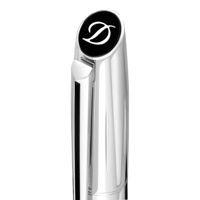 S. T. Dupont Defi Milenium Fountain Pen - Dark Blue & Chrome