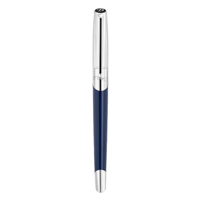 S. T. Dupont Defi Milenium Fountain Pen - Dark Blue & Chrome