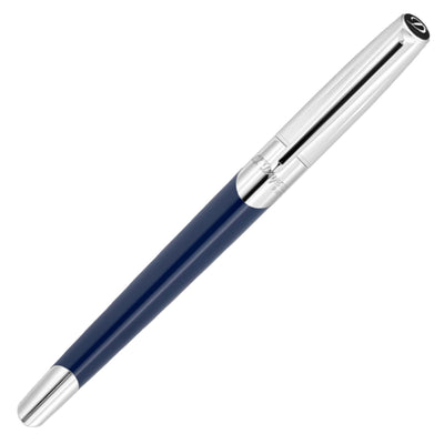 S. T. Dupont Defi Milenium Fountain Pen - Dark Blue & Chrome