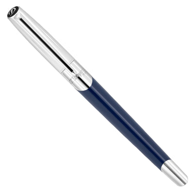 S. T. Dupont Defi Milenium Fountain Pen - Dark Blue & Chrome