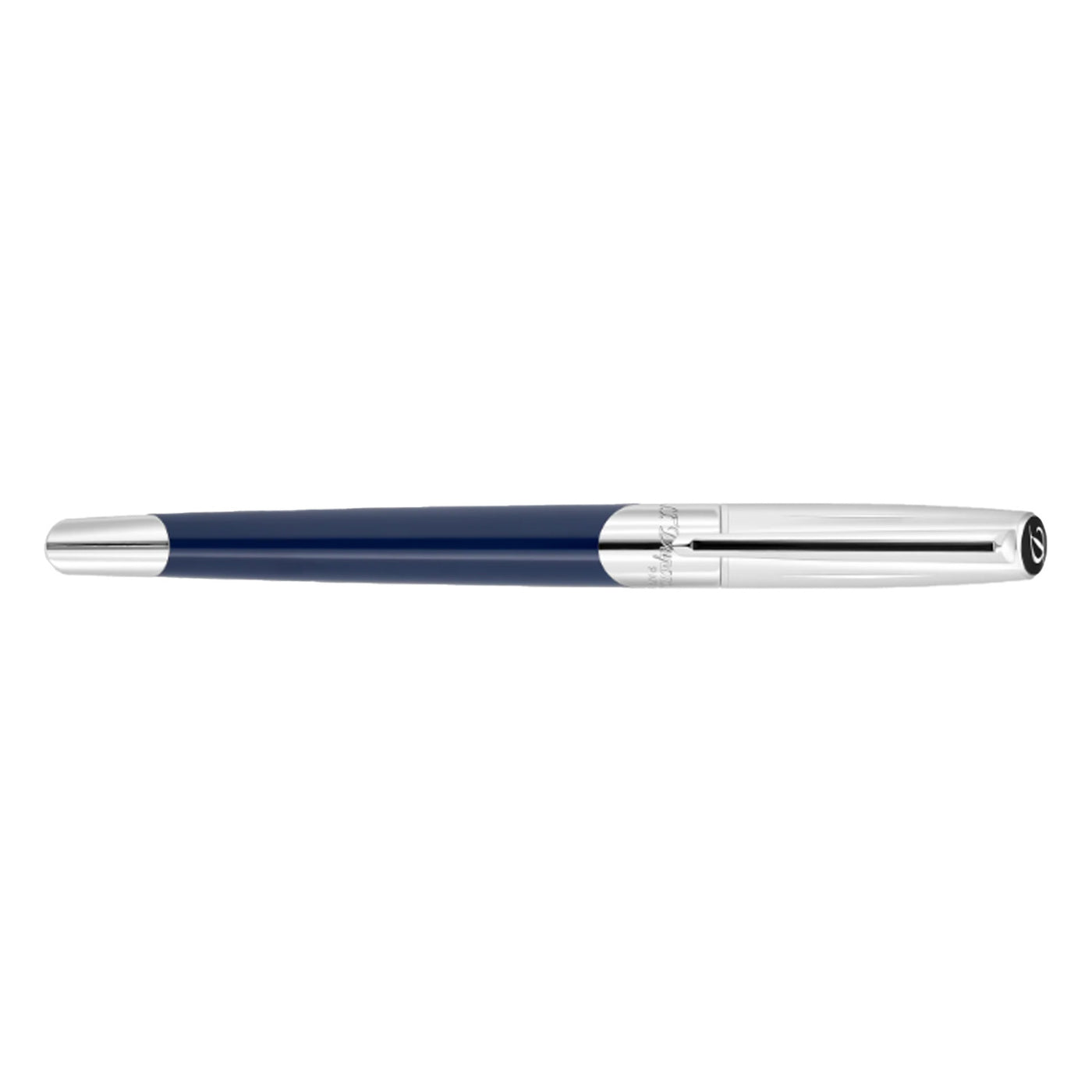 S. T. Dupont Defi Milenium Fountain Pen - Dark Blue & Chrome