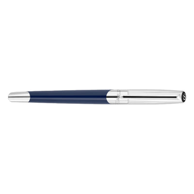 S. T. Dupont Defi Milenium Fountain Pen - Dark Blue & Chrome