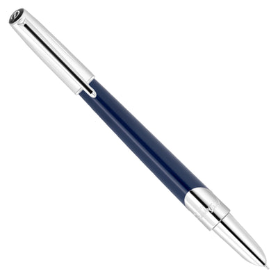 S. T. Dupont Defi Milenium Fountain Pen - Dark Blue & Chrome