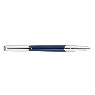 S. T. Dupont Defi Milenium Fountain Pen - Dark Blue & Chrome