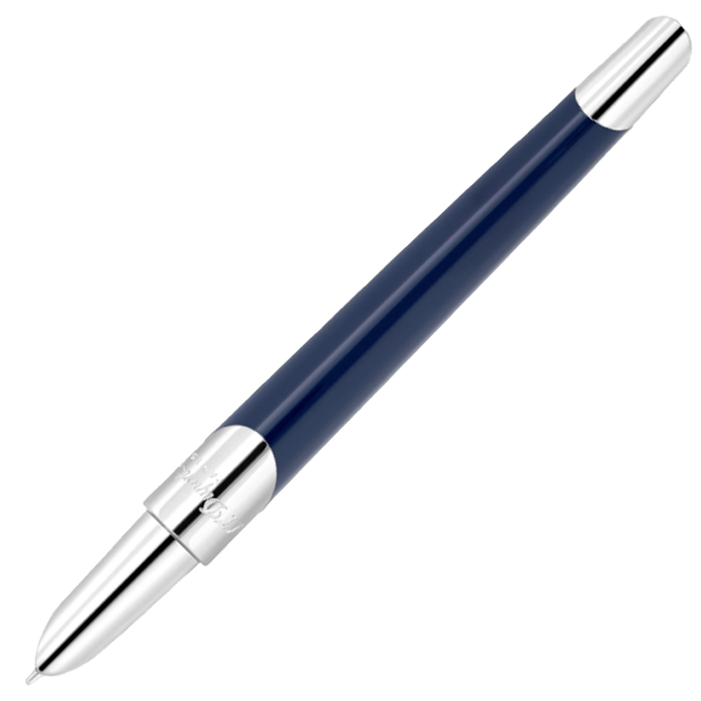 S. T. Dupont Defi Milenium Fountain Pen - Dark Blue & Chrome