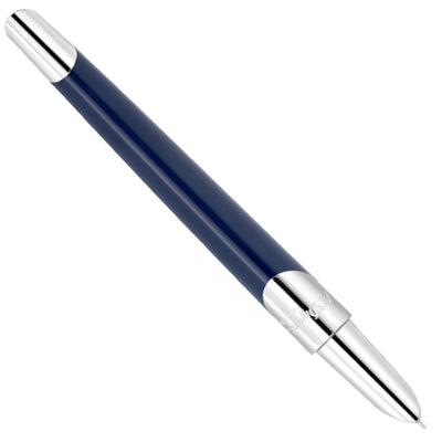 S. T. Dupont Defi Milenium Fountain Pen - Dark Blue & Chrome