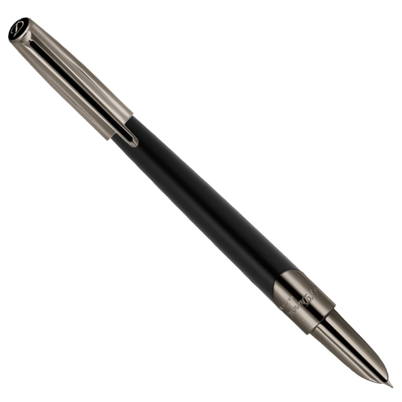 S. T. Dupont Defi Milenium Fountain Pen - Gunmetal & Matt Black