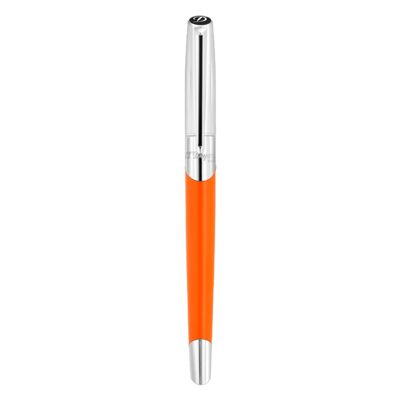 S. T. Dupont Defi Milenium Fountain Pen - Matt Orange & Chrome