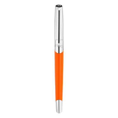 S. T. Dupont Defi Milenium Fountain Pen - Matt Orange & Chrome