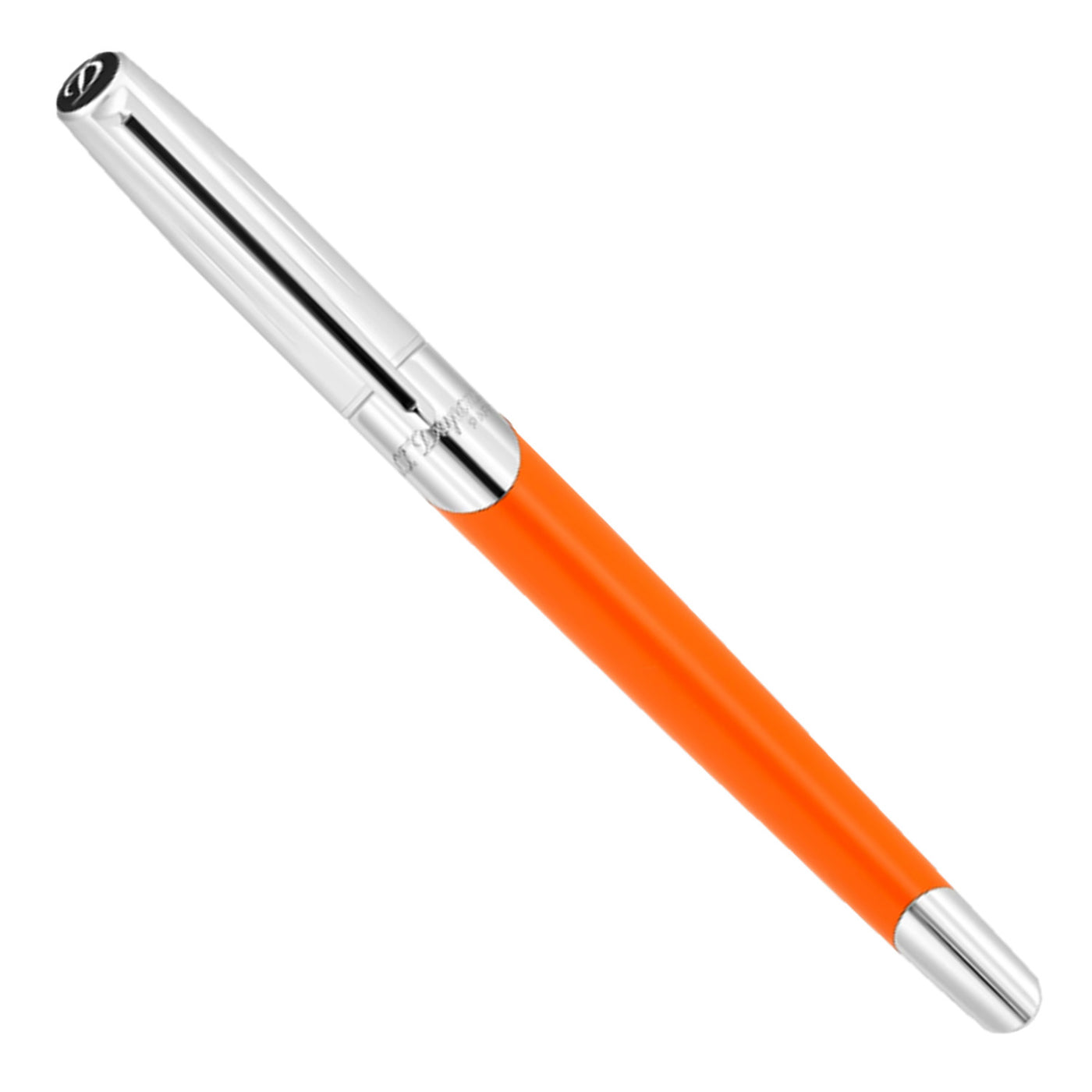 S. T. Dupont Defi Milenium Fountain Pen - Matt Orange & Chrome