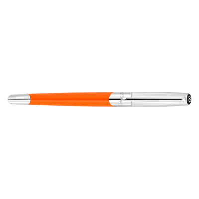 S. T. Dupont Defi Milenium Fountain Pen - Matt Orange & Chrome