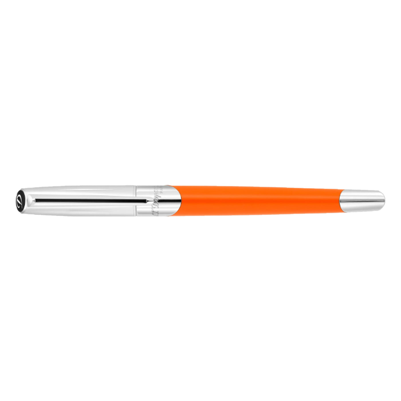 S. T. Dupont Defi Milenium Fountain Pen - Matt Orange & Chrome