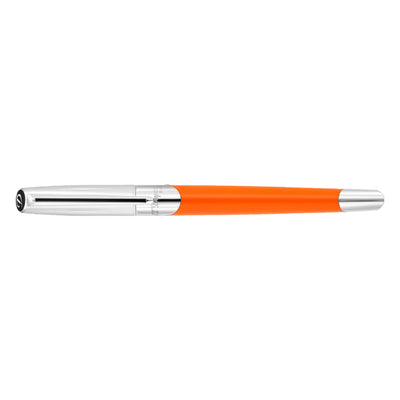 S. T. Dupont Defi Milenium Fountain Pen - Matt Orange & Chrome