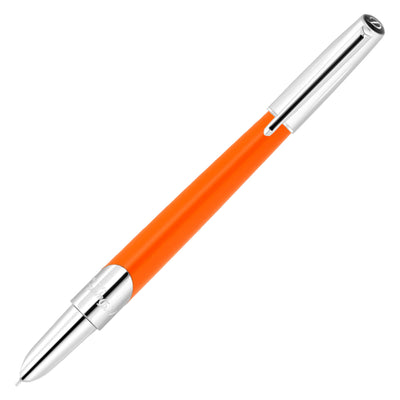 S. T. Dupont Defi Milenium Fountain Pen - Matt Orange & Chrome