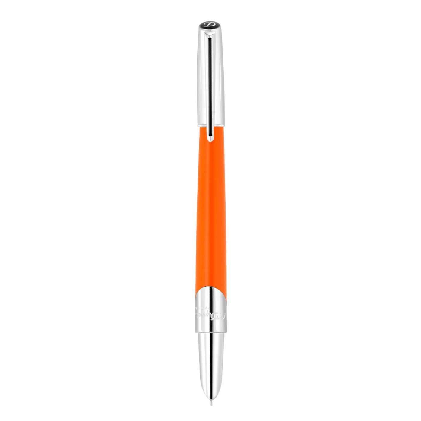 S. T. Dupont Defi Milenium Fountain Pen - Matt Orange & Chrome