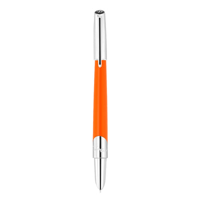 S. T. Dupont Defi Milenium Fountain Pen - Matt Orange & Chrome