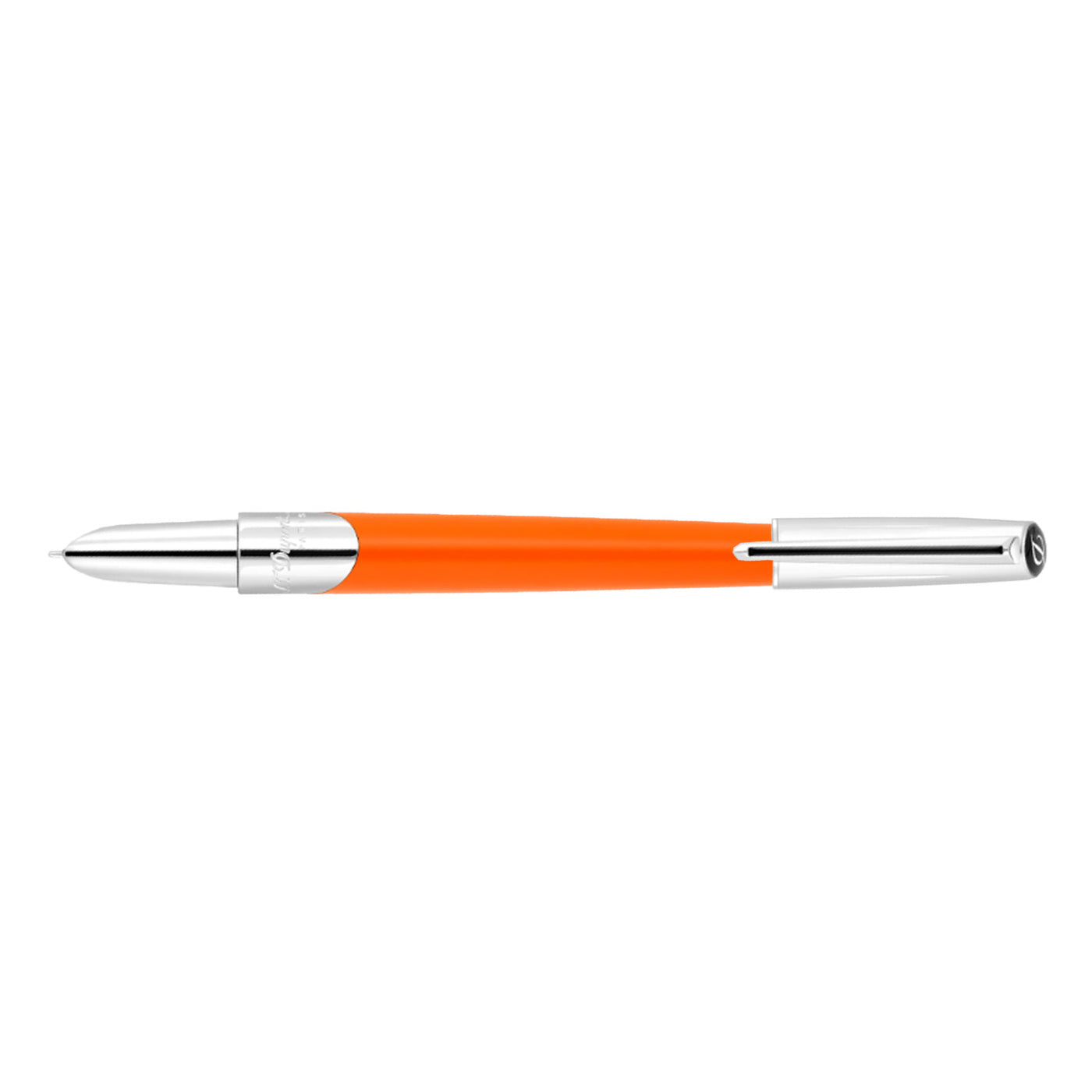 S. T. Dupont Defi Milenium Fountain Pen - Matt Orange & Chrome