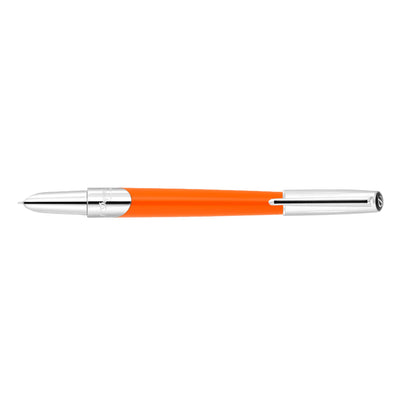 S. T. Dupont Defi Milenium Fountain Pen - Matt Orange & Chrome