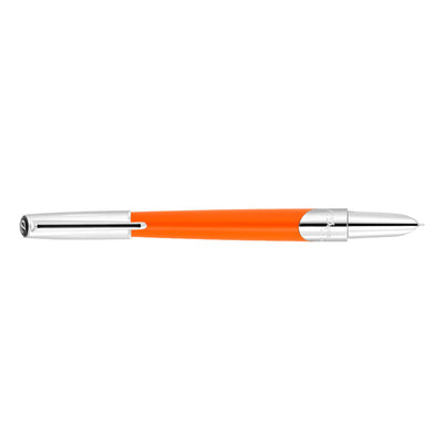 S. T. Dupont Defi Milenium Fountain Pen - Matt Orange & Chrome