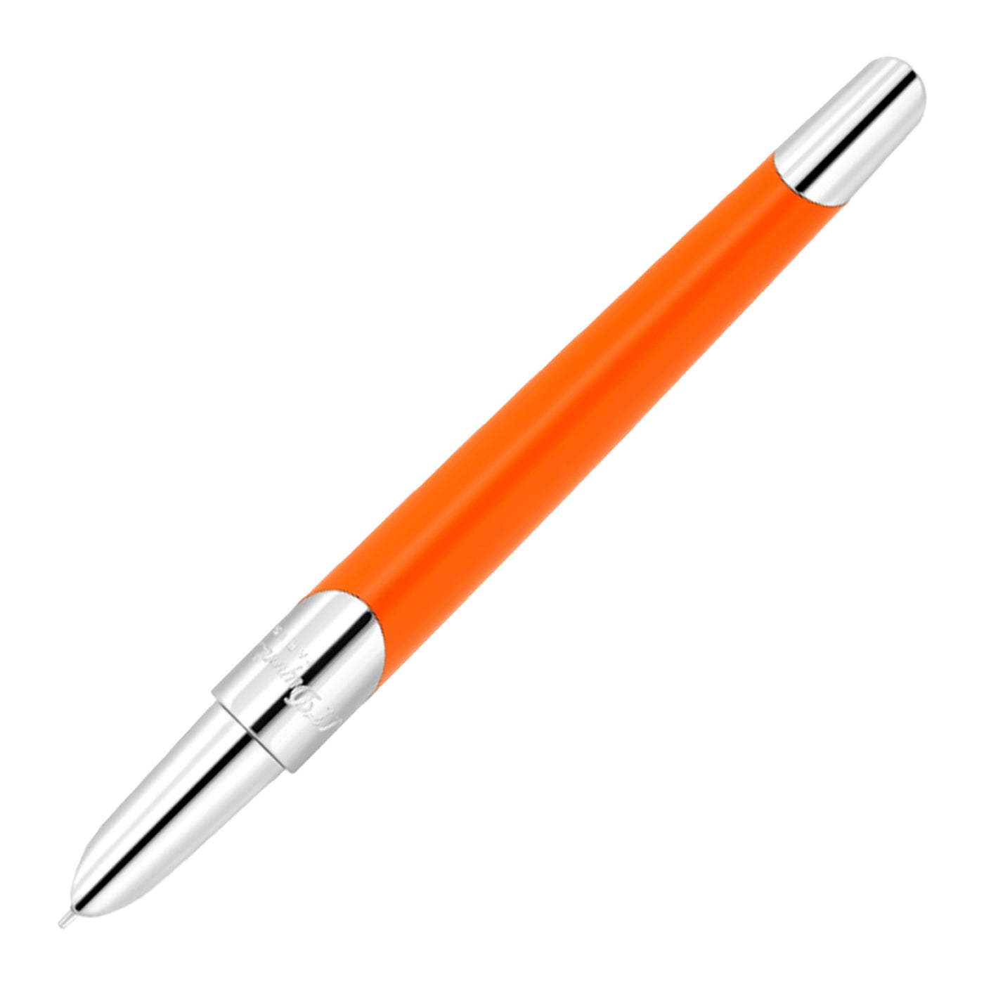 S. T. Dupont Defi Milenium Fountain Pen - Matt Orange & Chrome