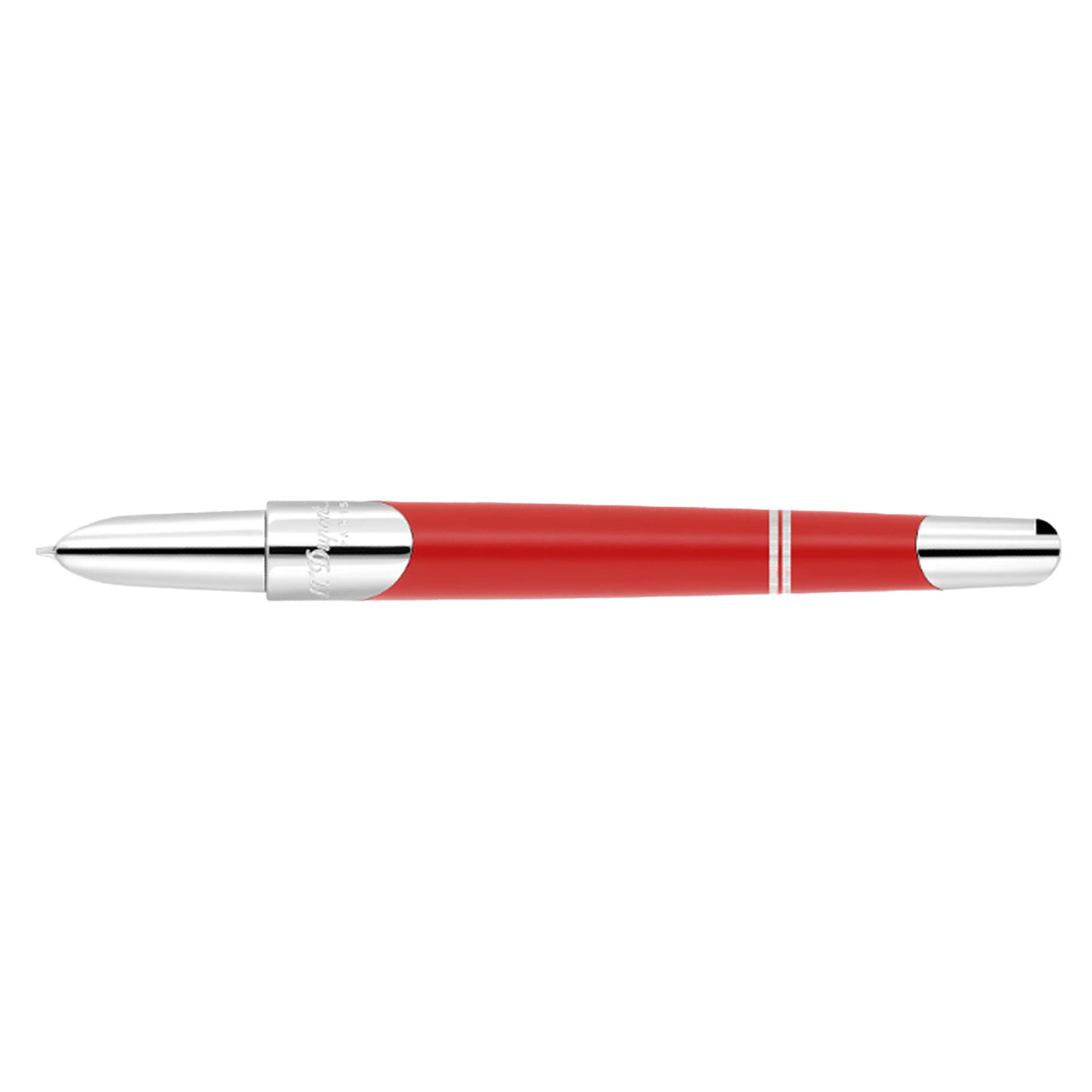 S. T. Dupont Defi Milenium Fountain Pen - Matt Red & Chrome