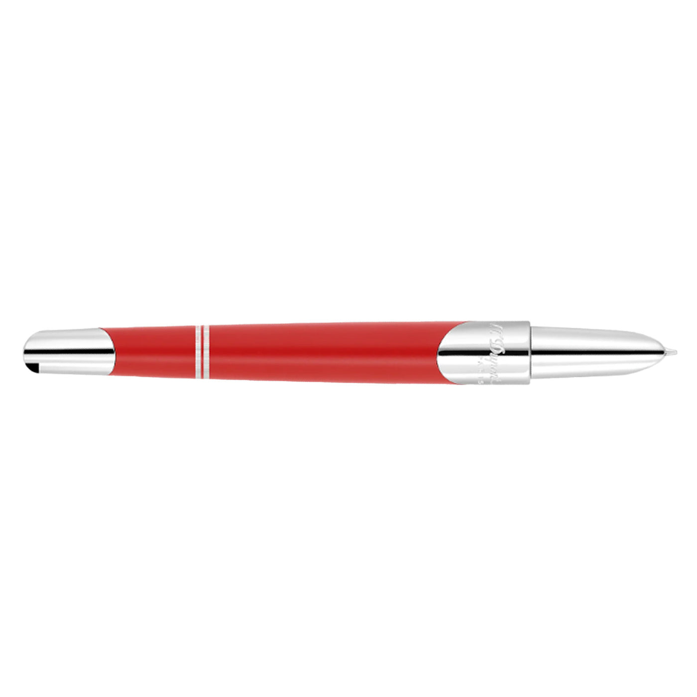 S. T. Dupont Defi Milenium Fountain Pen - Matt Red & Chrome