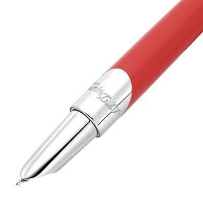 S. T. Dupont Defi Milenium Fountain Pen - Matt Red & Chrome