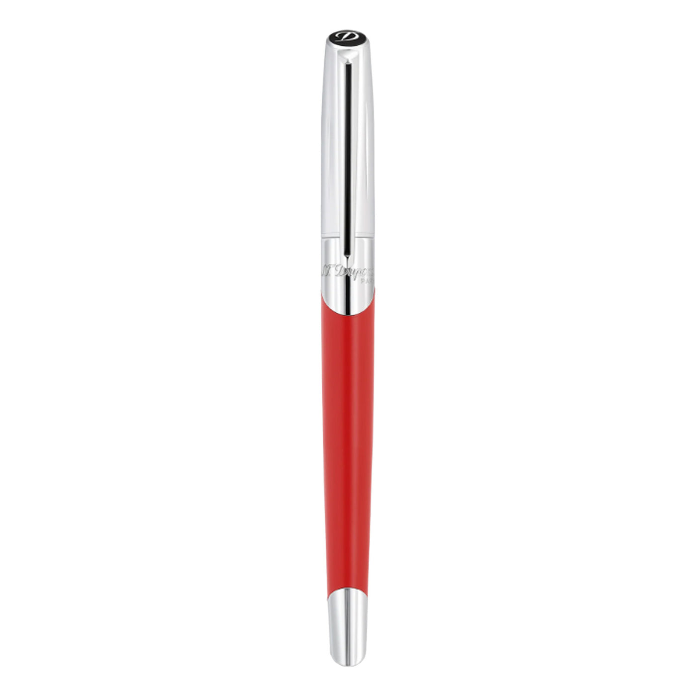 S. T. Dupont Defi Milenium Fountain Pen - Matt Red & Chrome