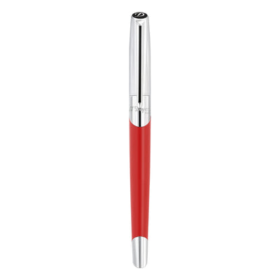 S. T. Dupont Defi Milenium Fountain Pen - Matt Red & Chrome