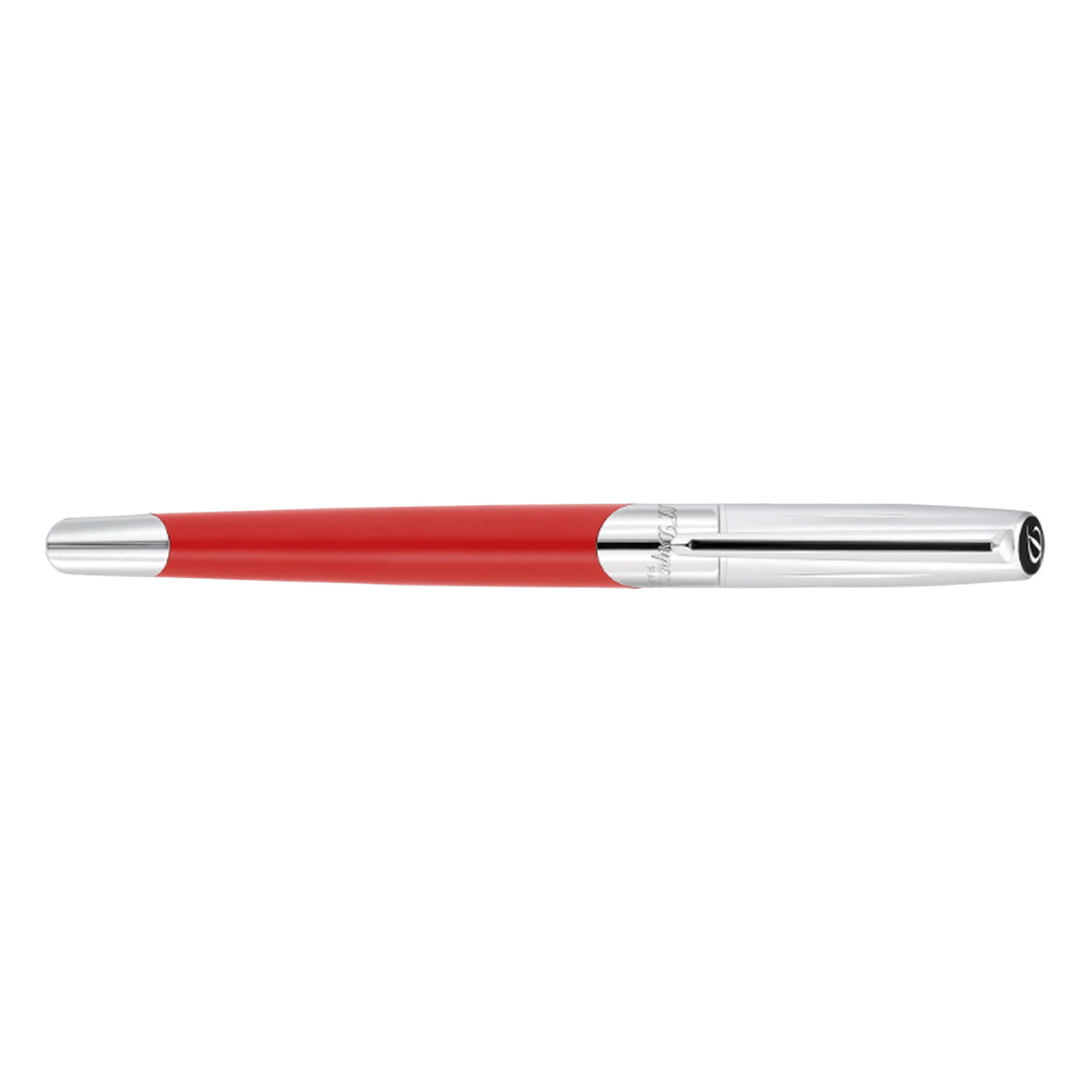 S. T. Dupont Defi Milenium Fountain Pen - Matt Red & Chrome