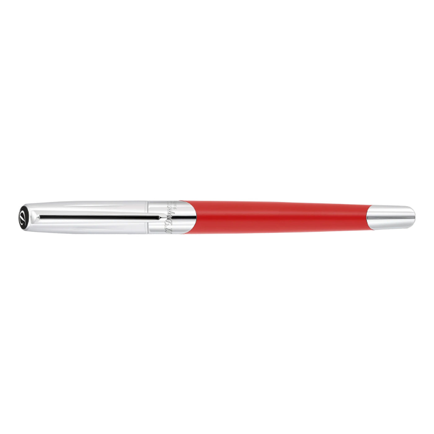 S. T. Dupont Defi Milenium Fountain Pen - Matt Red & Chrome