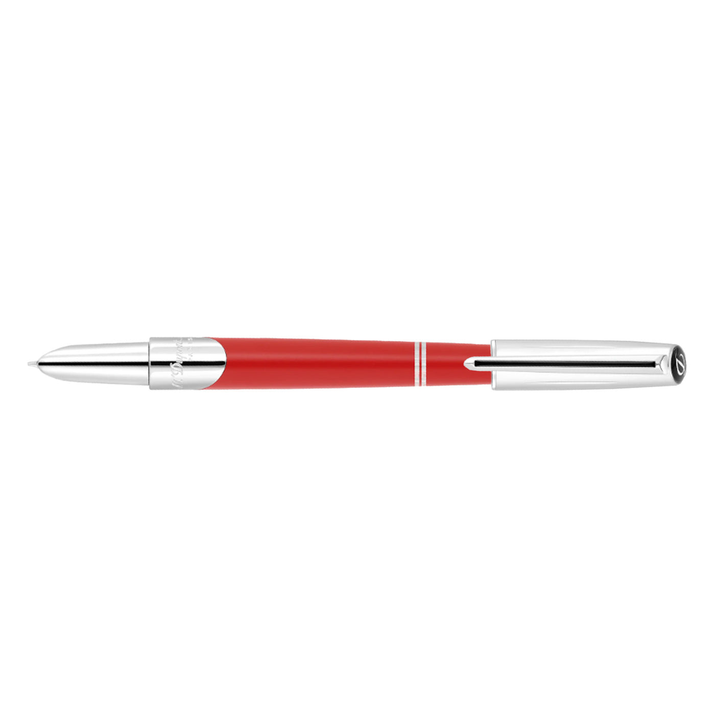 S. T. Dupont Defi Milenium Fountain Pen - Matt Red & Chrome