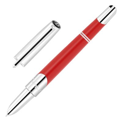 S. T. Dupont Defi Milenium Fountain Pen - Matt Red & Chrome