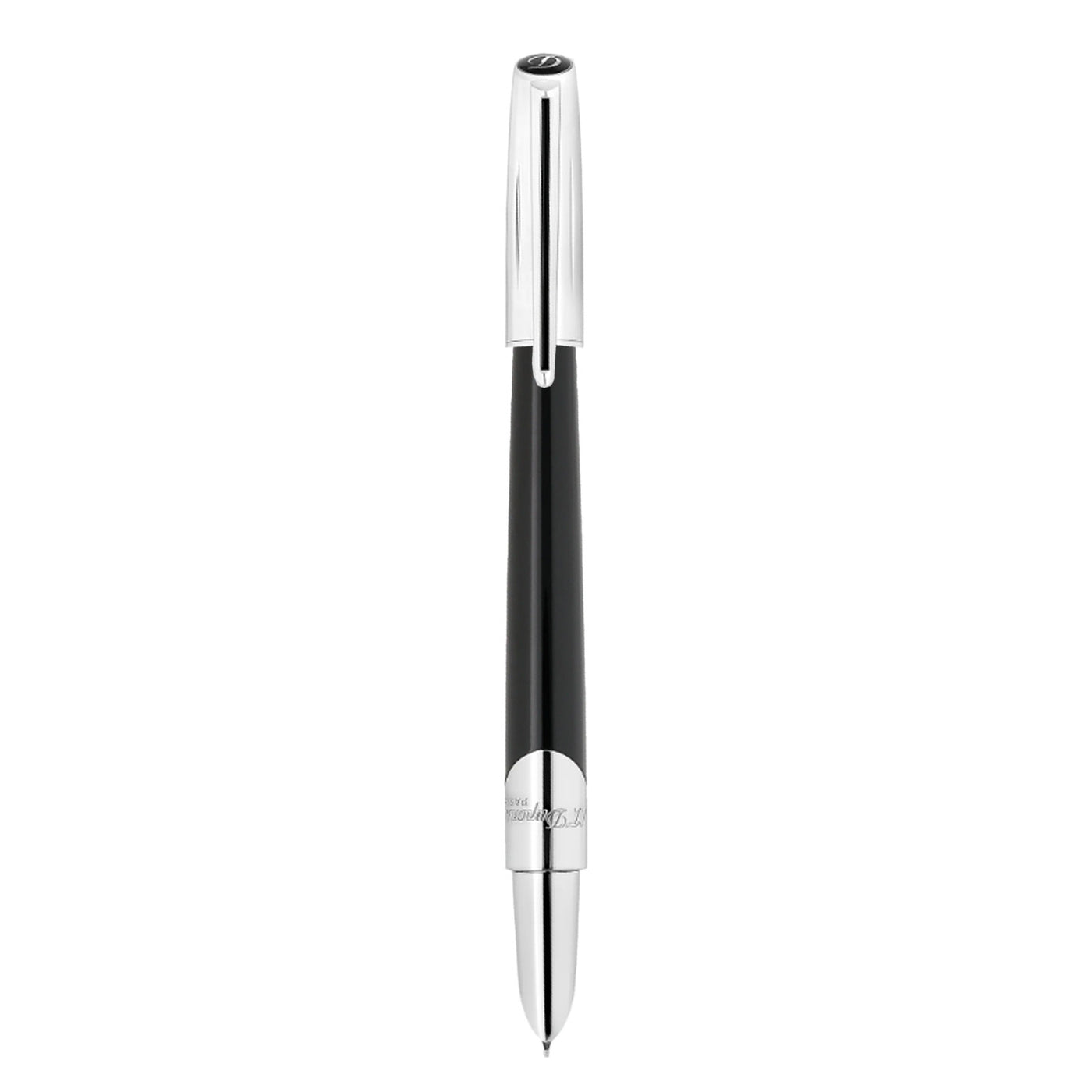 S. T. Dupont Defi Milenium Fountain Pen - Shiny Black & Chrome