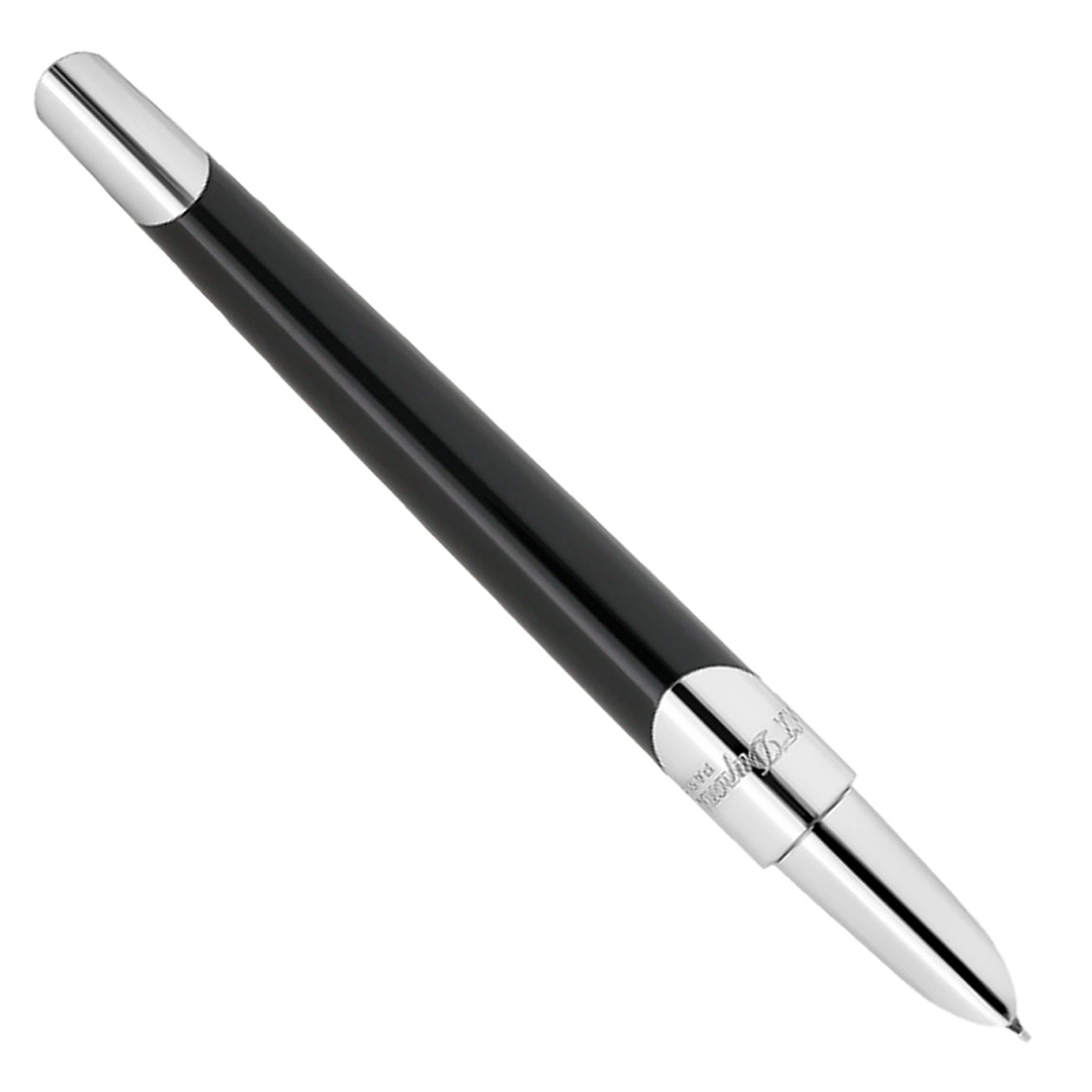 S. T. Dupont Defi Milenium Fountain Pen - Shiny Black & Chrome