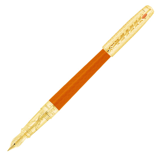 S. T. Dupont Line D Eternity Game of Thrones Large Sized Fountain Pen - Fire Orange GT