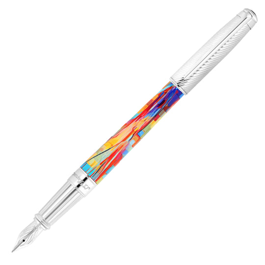 S. T. Dupont Line D Eternity Graff'ty Large Sized Fountain Pen - Multicolor CT