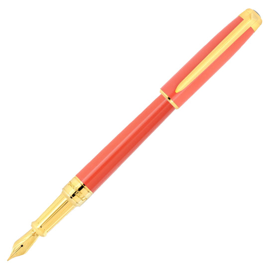 S. T. Dupont Line D Eternity Medium Sized Fountain Pen - Coral GT