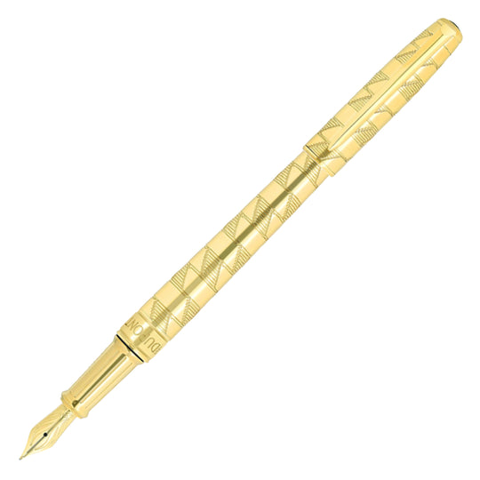 S. T. Dupont Line D Eternity Monogram 1872 Medium Sized Fountain Pen - Gold