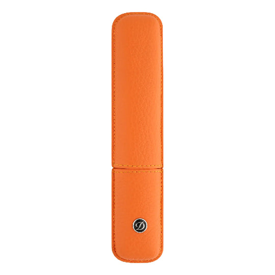 S. T. Dupont Rigid Leather 1 Pen Holder - Orange