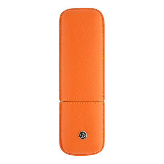 S. T. Dupont Rigid Leather 2 Pen Holder - Orange