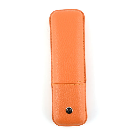 S. T. Dupont Rigid Leather 2 Pen Holder - Orange