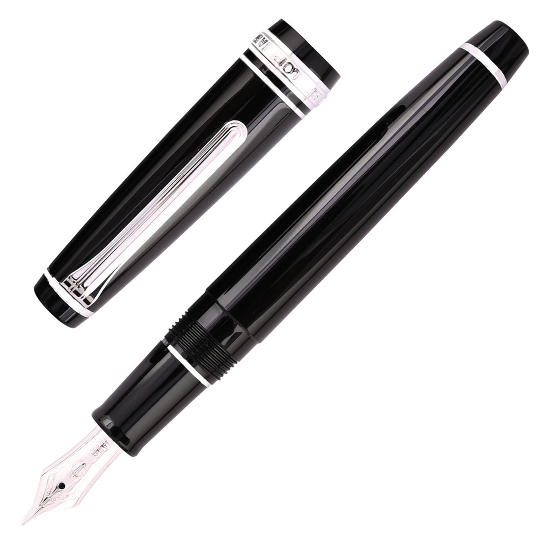 Sailor Pro Gear Slim Fountain Pen - Black/Silver - Broad
