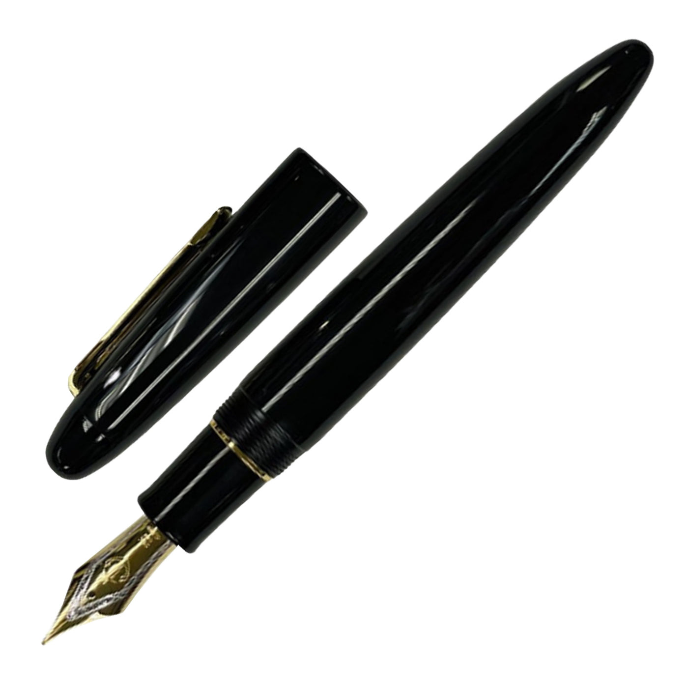 Sailor 1911 King of Pen Color Urushi Kaga Fountain Pen - Black GT 1