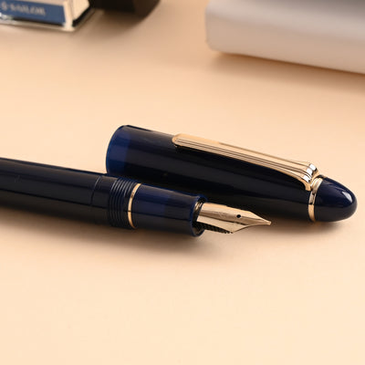 Sailor 1911L Casual Muted Fountain Pen - Blue GT 9