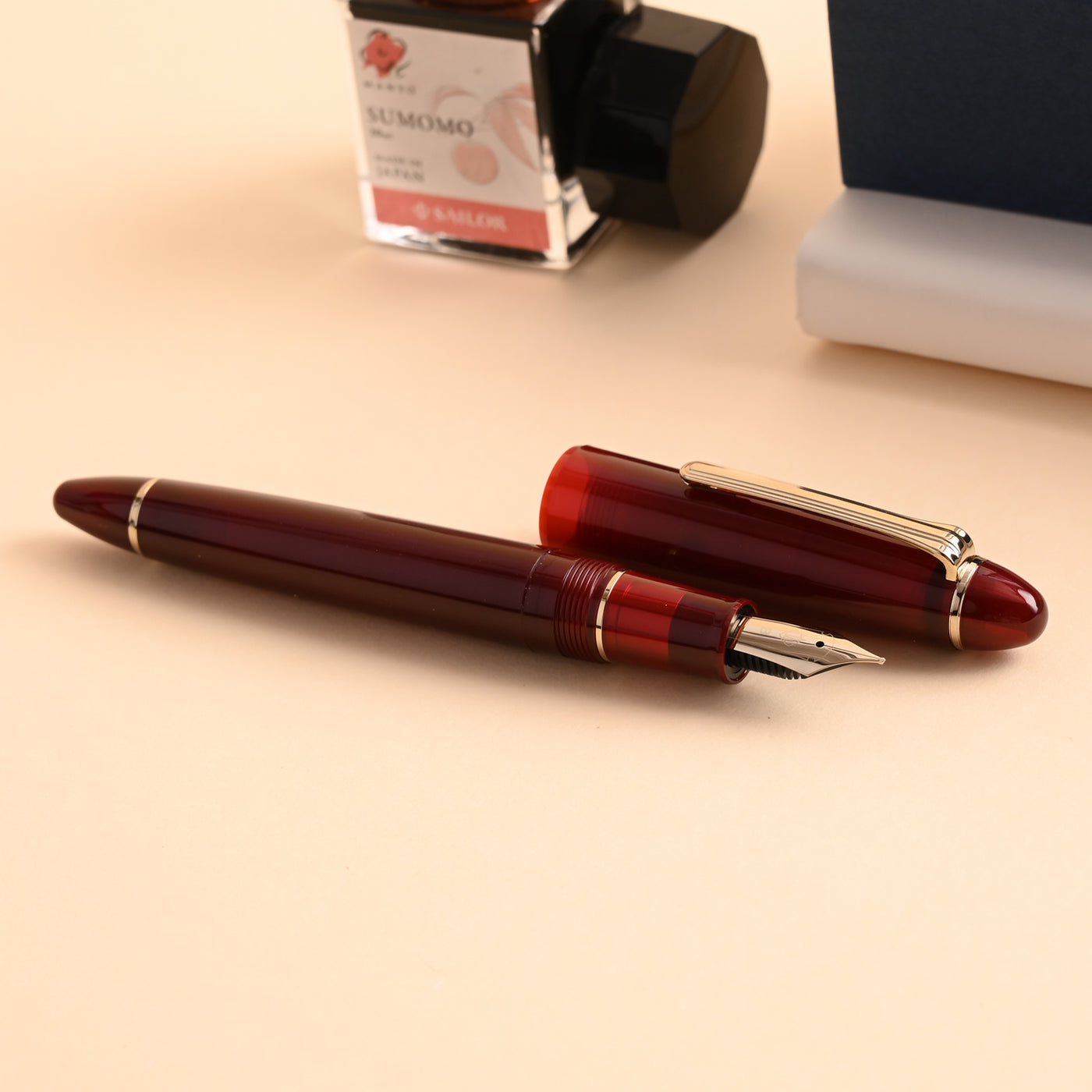 Sailor 1911L Casual Muted Fountain Pen - Red GT 7