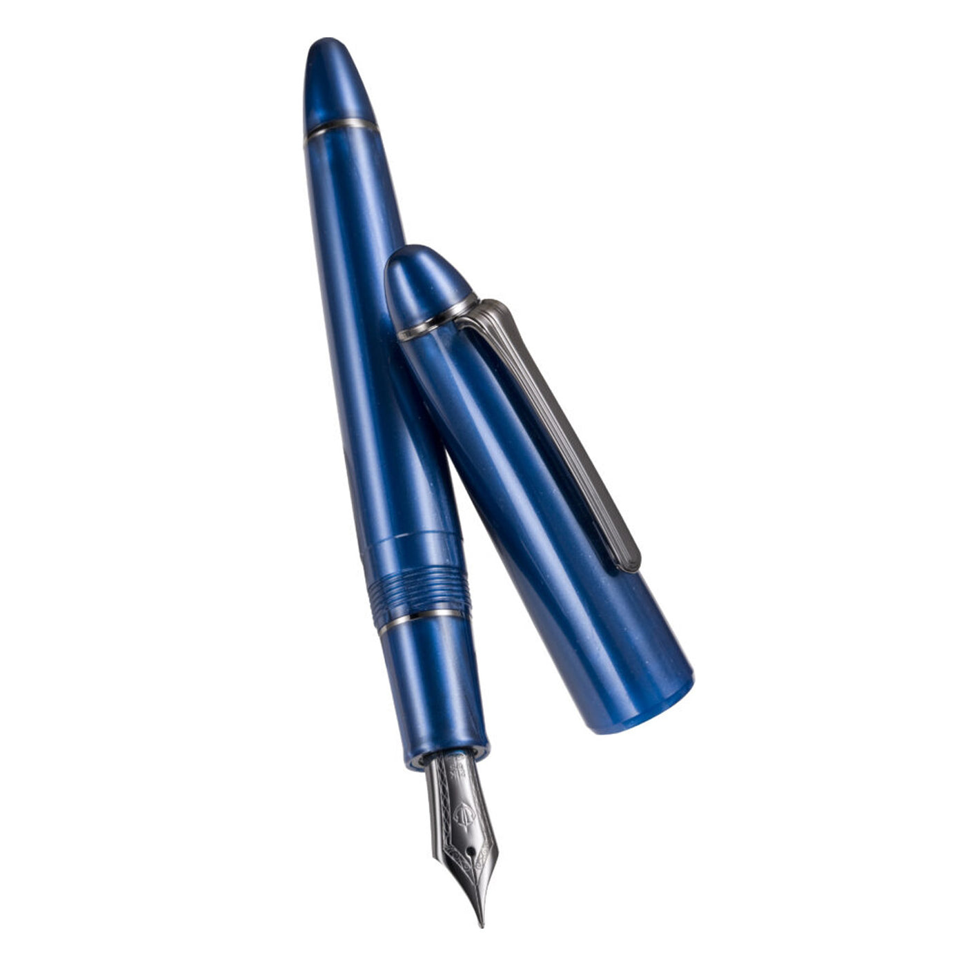 Sailor 1911L Ringless Metallic Fountain Pen Simply Blue RT 3